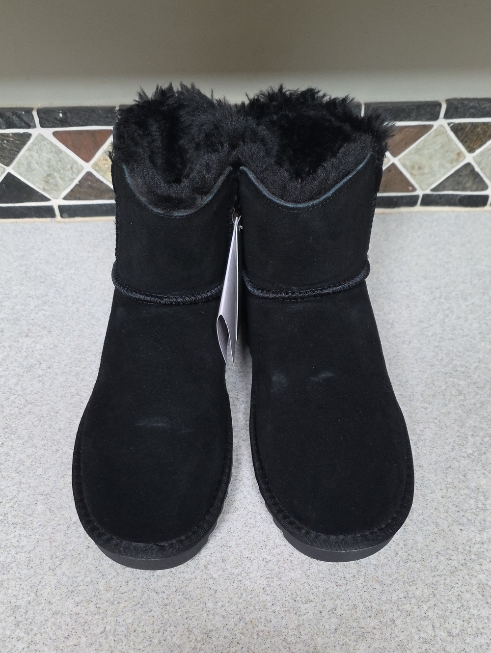 Cozy Black Faux-Fur Winter Ankle Boots